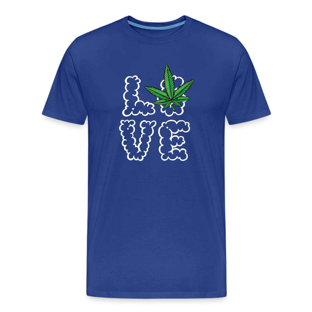 Cannabis Love Bong Hanfblatt Weed lustiges Premium T-Shirt Herren - Königsblau
