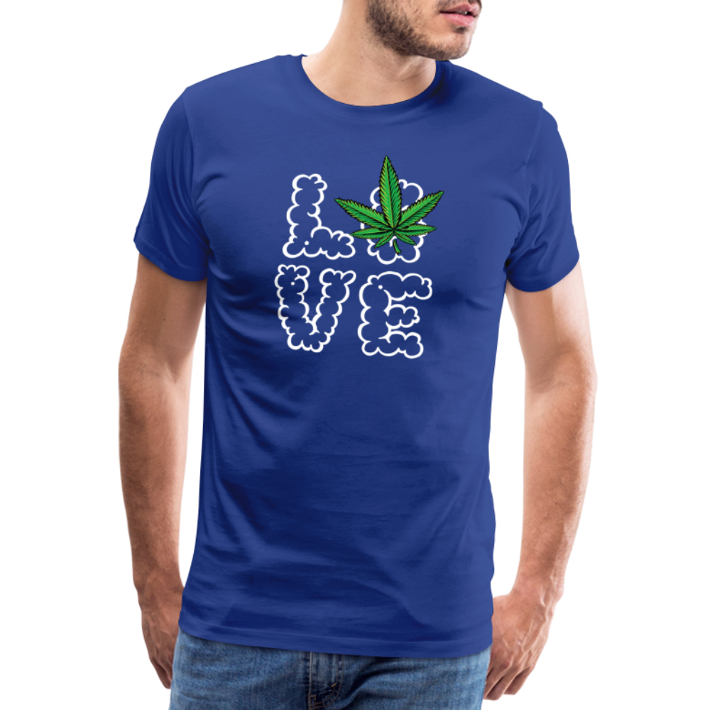 Cannabis Love Bong Hanfblatt Weed lustiges Premium T-Shirt Herren - Königsblau