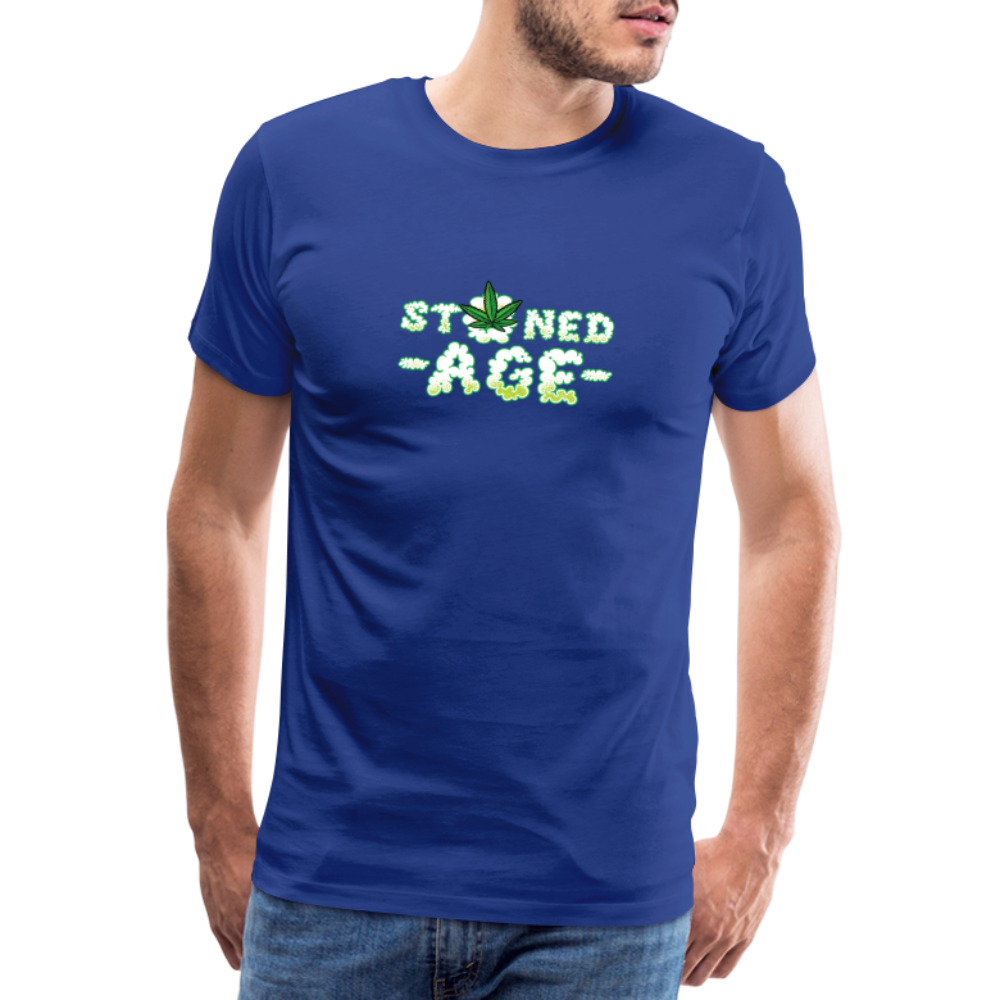 Cannabis Stoned Age Bong Hanfblatt Weed lustiges Premium T-Shirt Herren - Königsblau