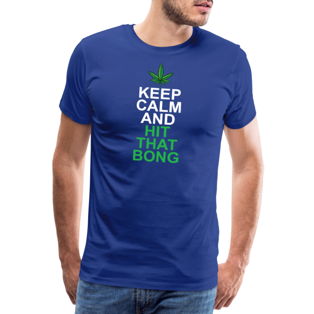 Cannabis hit that Bong Hanfblatt Weed lustiges Premium T-Shirt Herren - Königsblau