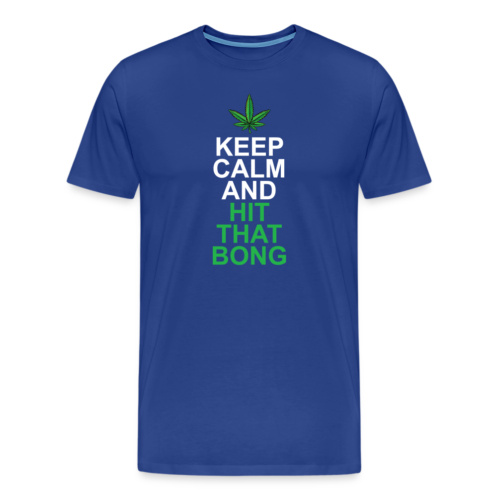 Cannabis hit that Bong Hanfblatt Weed lustiges Premium T-Shirt Herren - Königsblau