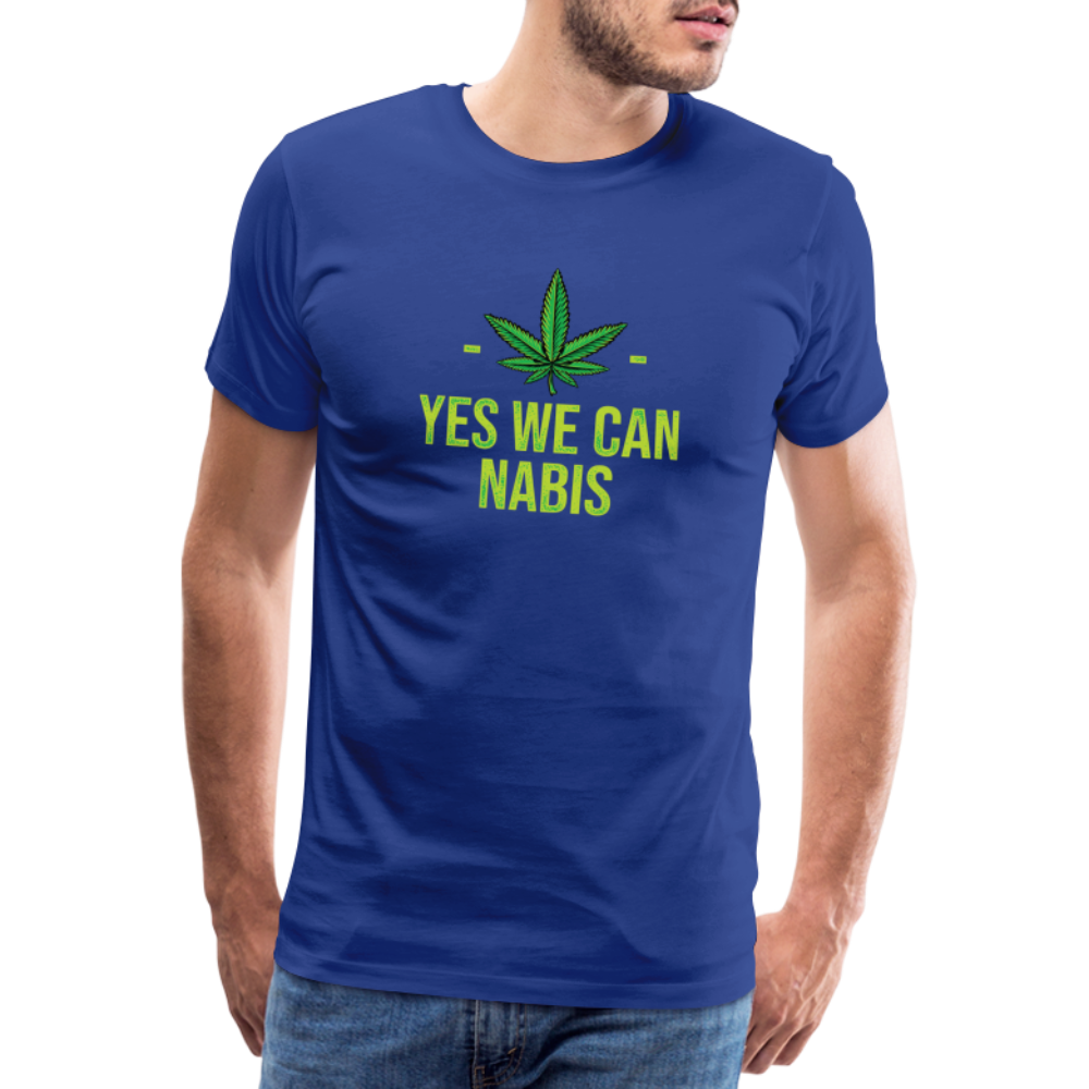 Yes we Cannabis Bong Hanfblatt Weed lustiges Premium T-Shirt Herren - Königsblau