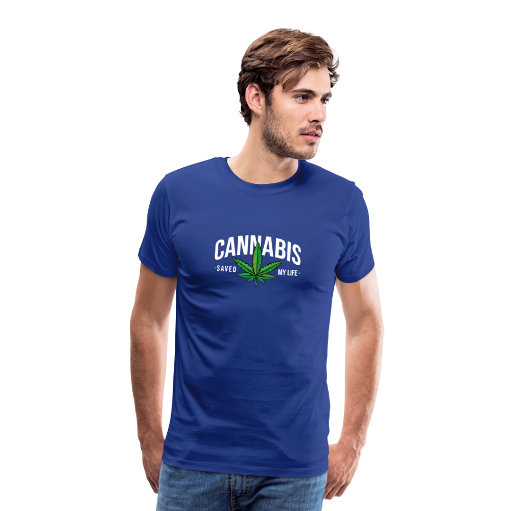 Cannabis saved my Life Bong Hanfblatt Weed lustiges Premium T-Shirt Herren - Königsblau