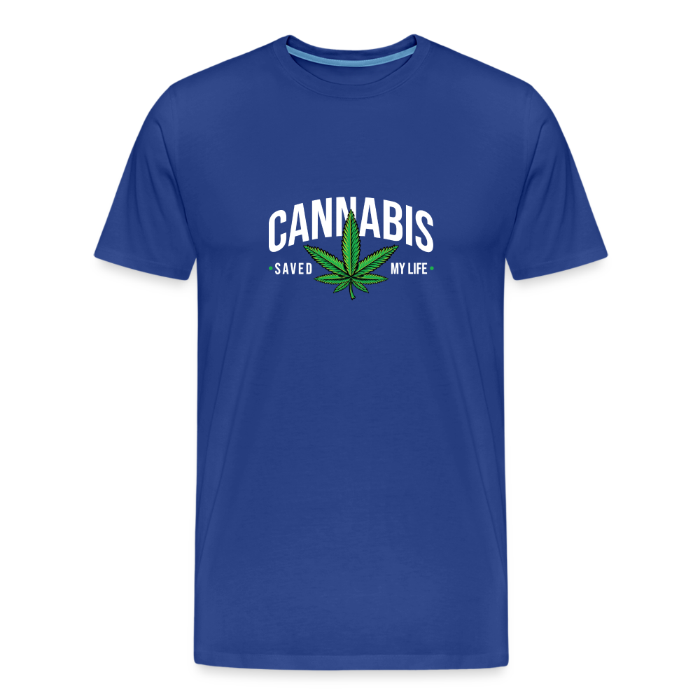 Cannabis saved my Life Bong Hanfblatt Weed lustiges Premium T-Shirt Herren - Königsblau