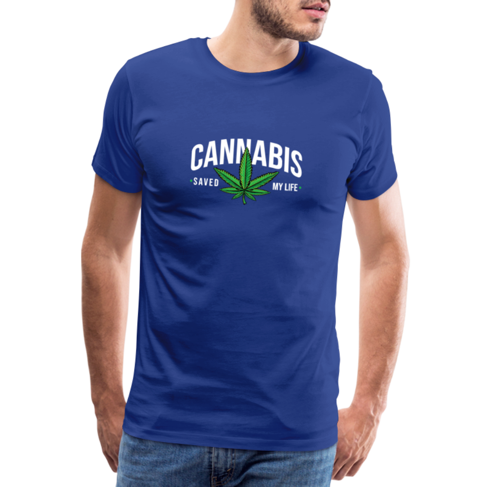 Cannabis saved my Life Bong Hanfblatt Weed lustiges Premium T-Shirt Herren - Königsblau