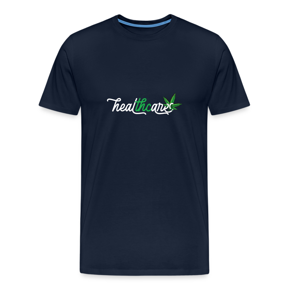 Cannabis heat Bong Hanfblatt Weed lustiges Premium T-Shirt Herren - Navy