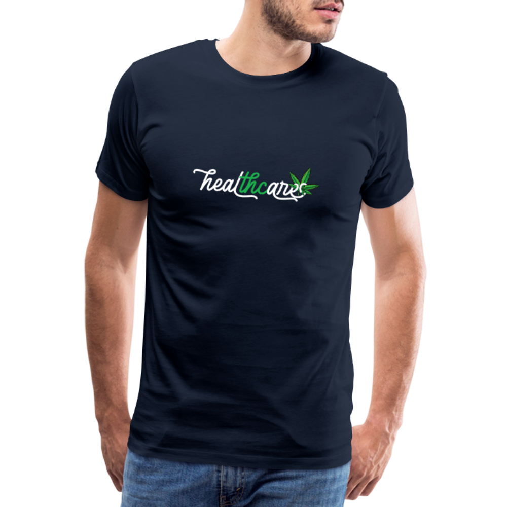 Cannabis heat Bong Hanfblatt Weed lustiges Premium T-Shirt Herren - Navy