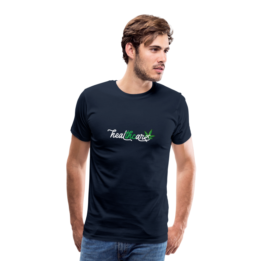 Cannabis heat Bong Hanfblatt Weed lustiges Premium T-Shirt Herren - Navy