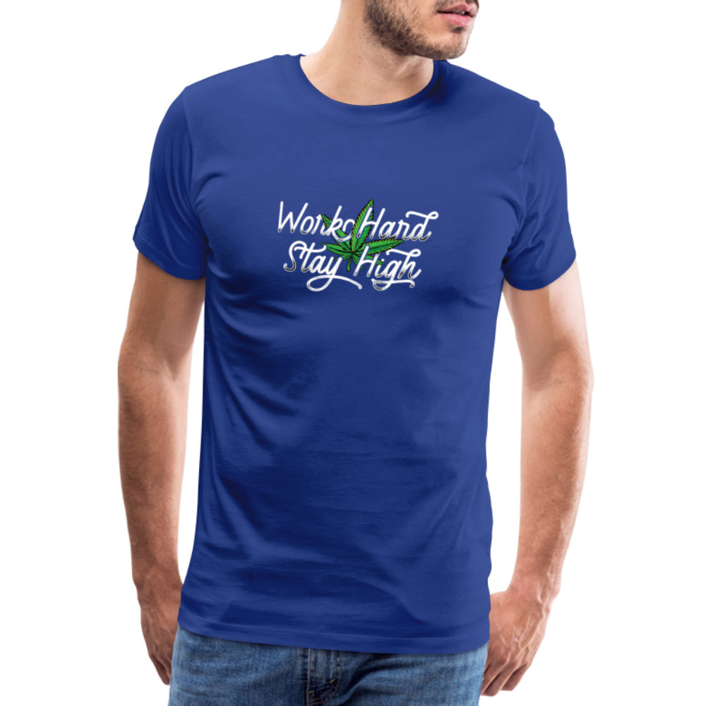 Cannabis stay High Bong Hanfblatt Weed lustiges Premium T-Shirt Herren - Königsblau