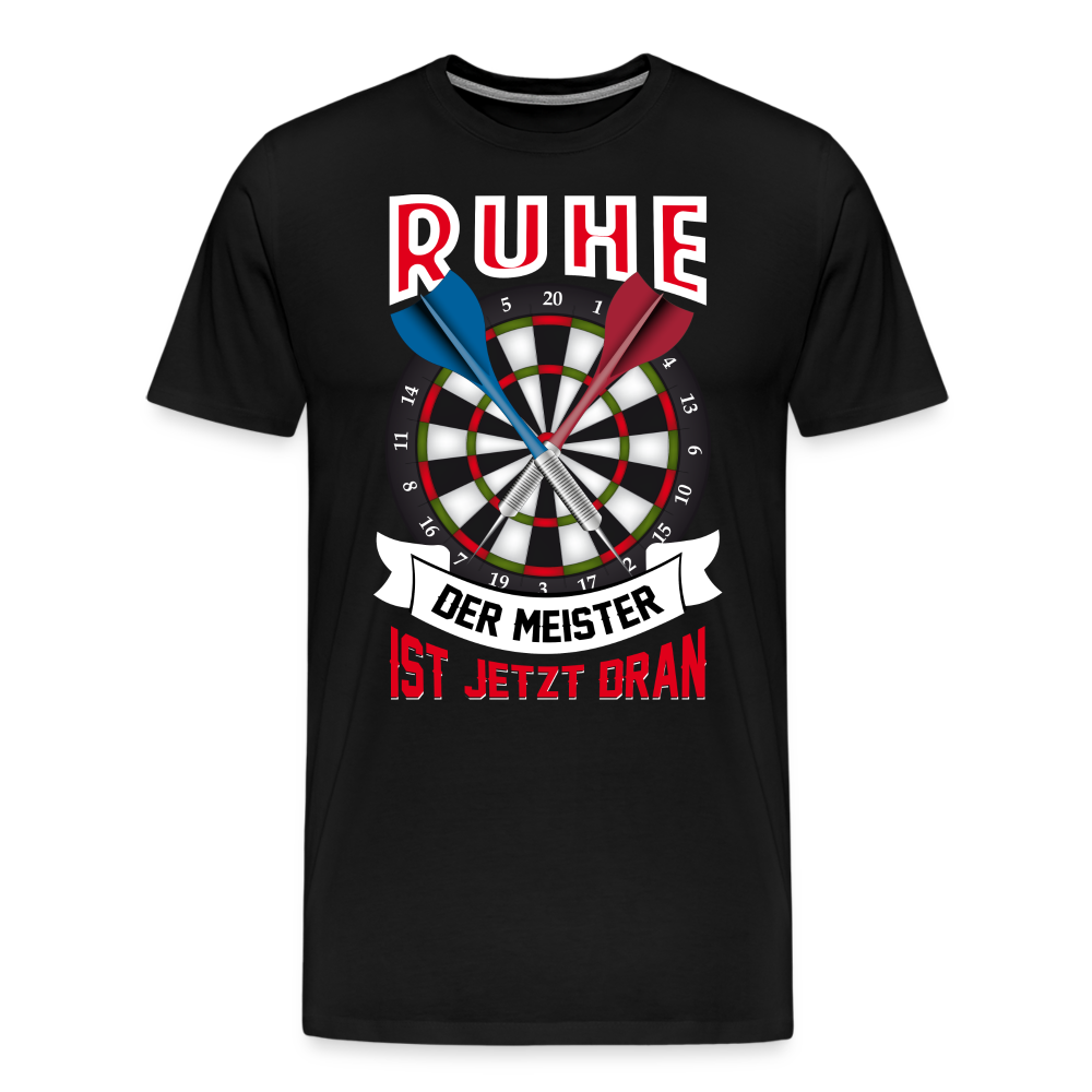 Dart Meister lustiges Premium T-Shirt Herren - Schwarz