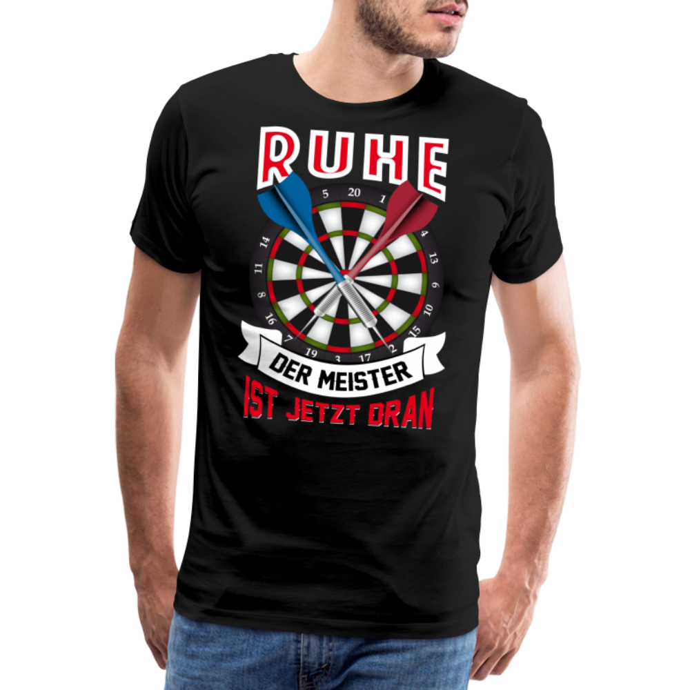 Dart Meister lustiges Premium T-Shirt Herren - Schwarz