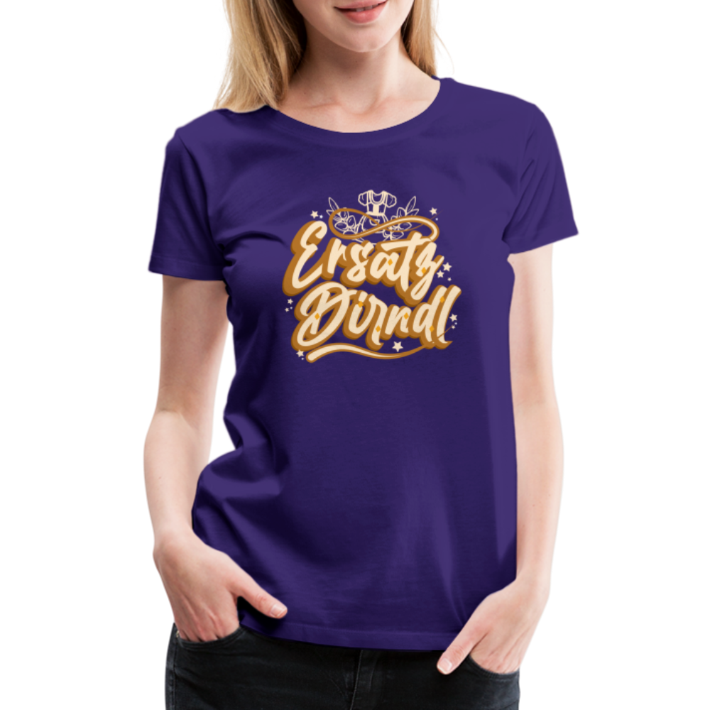 Ersatz Dirndl 3 Oktoberfest lustiges Premium T-Shirt Damen - Lila