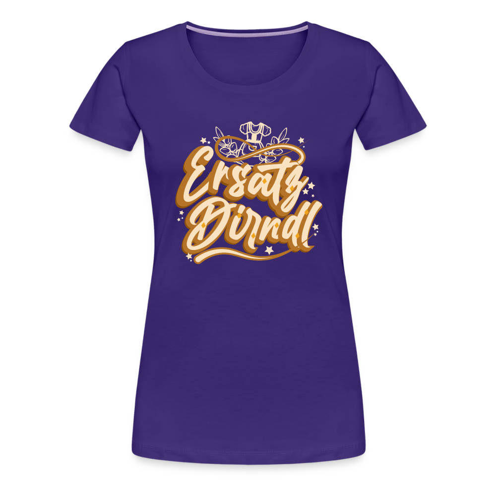 Ersatz Dirndl 3 Oktoberfest lustiges Premium T-Shirt Damen - Lila