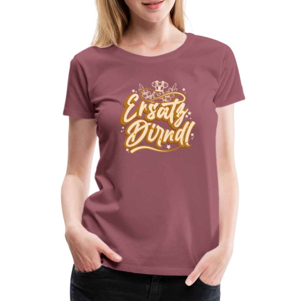 Ersatz Dirndl 3 Oktoberfest lustiges Premium T-Shirt Damen - Malve