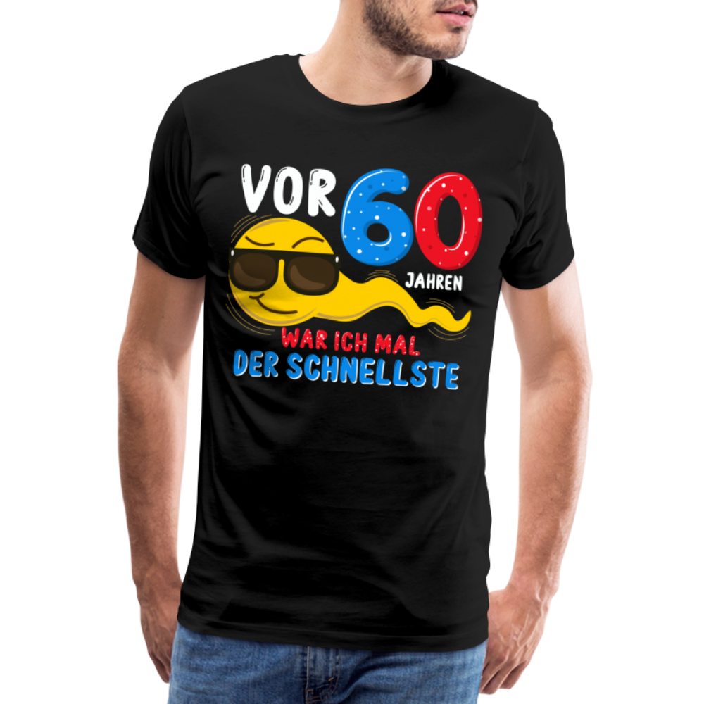 vor 60 Jahren lustiges Premium T-Shirt Herren - Schwarz