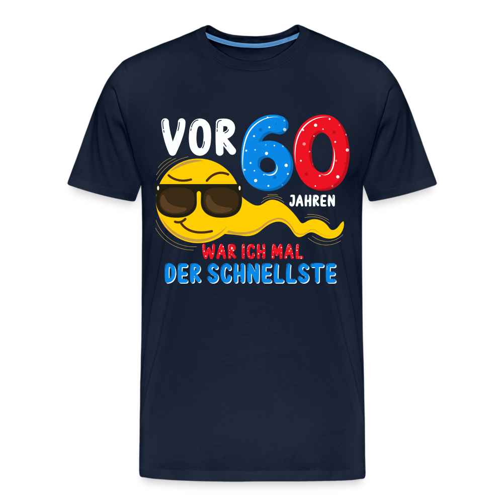 vor 60 Jahren lustiges Premium T-Shirt Herren - Navy