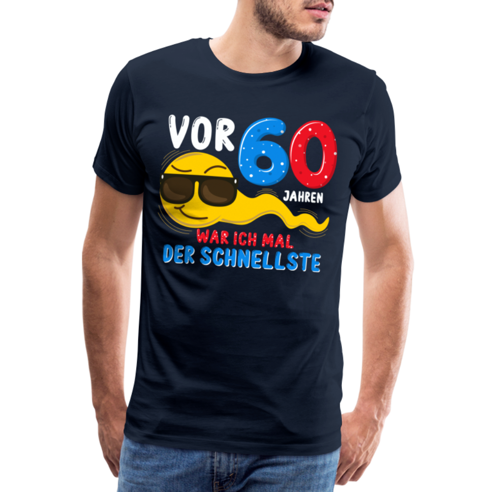 vor 60 Jahren lustiges Premium T-Shirt Herren - Navy