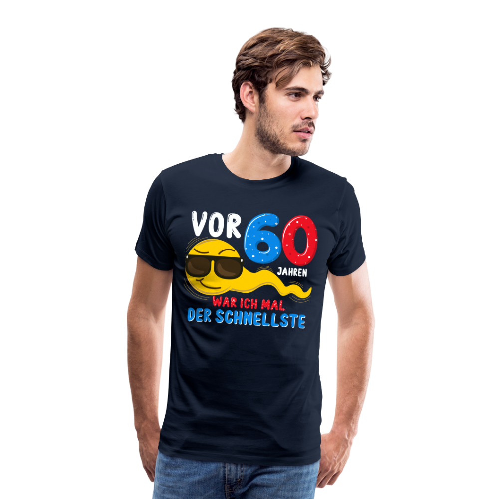 vor 60 Jahren lustiges Premium T-Shirt Herren - Navy