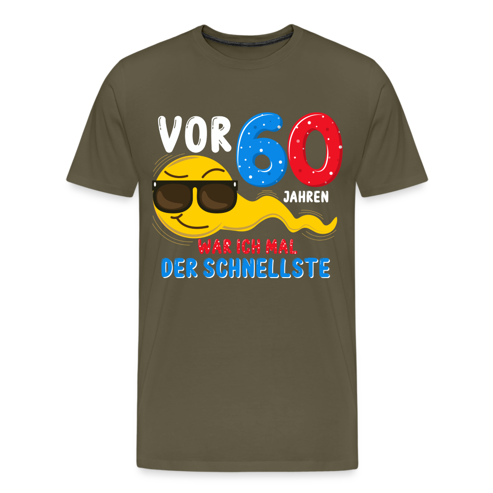vor 60 Jahren lustiges Premium T-Shirt Herren - Khaki