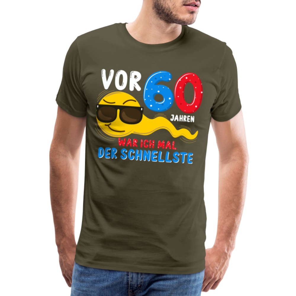 vor 60 Jahren lustiges Premium T-Shirt Herren - Khaki