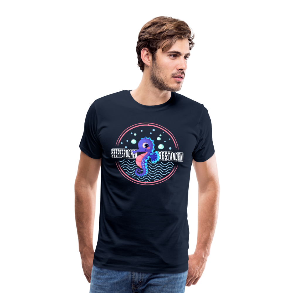 Seepferdchen bestanden lustiges Premium T-Shirt Herren - Navy