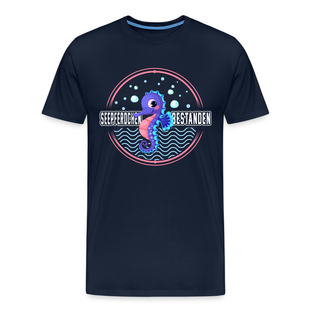 Seepferdchen bestanden lustiges Premium T-Shirt Herren - Navy