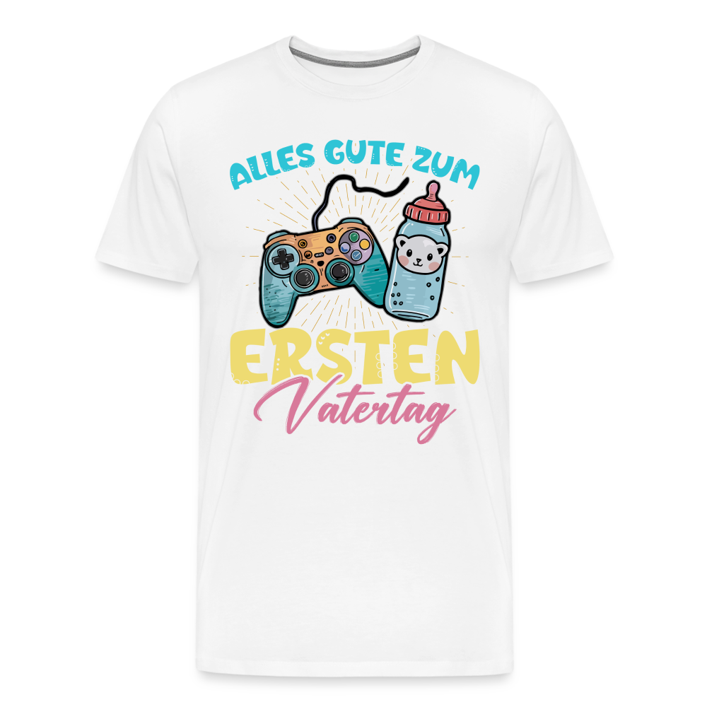 1 Vatertag lustiges Premium T-Shirt Herren - Weiß