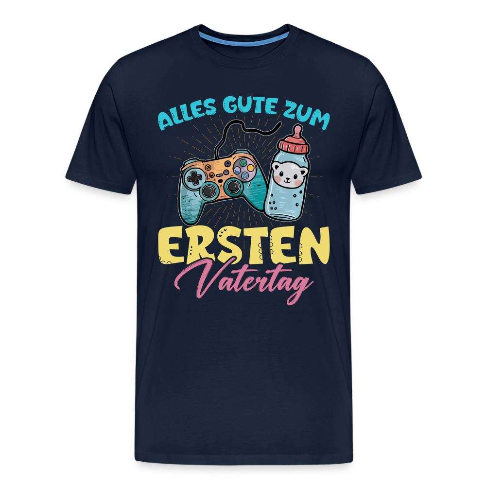 1 Vatertag lustiges Premium T-Shirt Herren - Navy