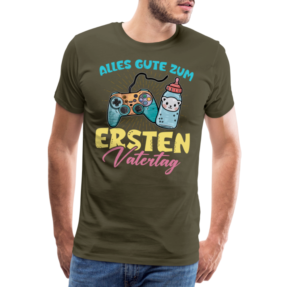1 Vatertag lustiges Premium T-Shirt Herren - Khaki