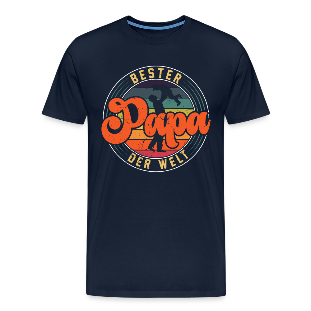 Bester Papa der Welt lustiges Premium T-Shirt Herren - Navy