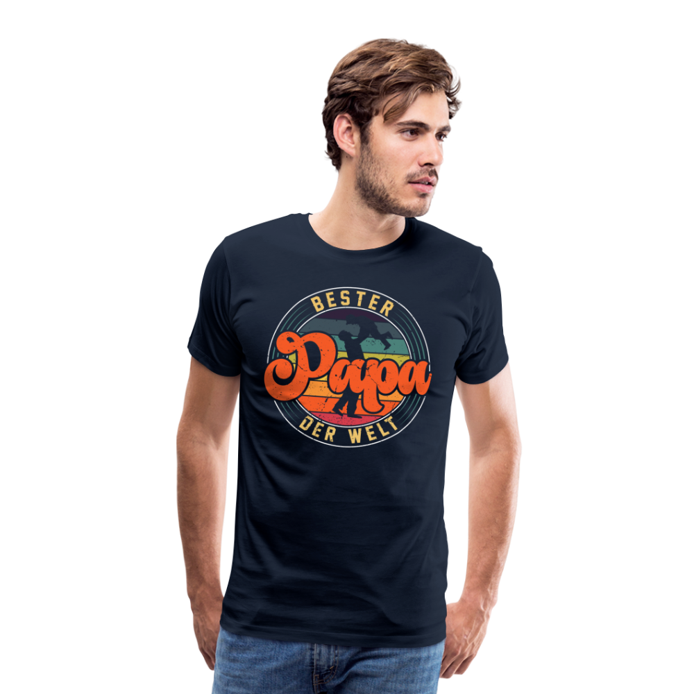 Bester Papa der Welt lustiges Premium T-Shirt Herren - Navy