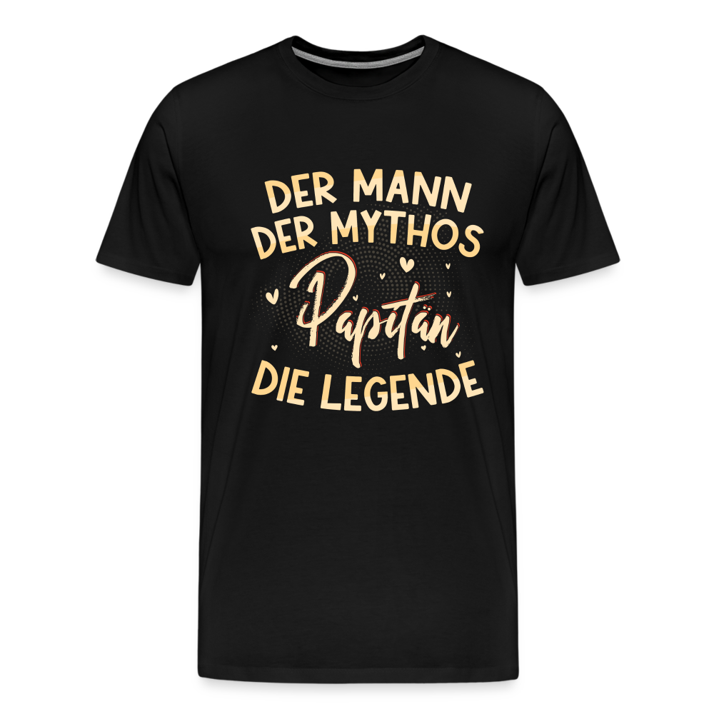 Papitan Legende lustiges Premium T-Shirt Herren - Schwarz