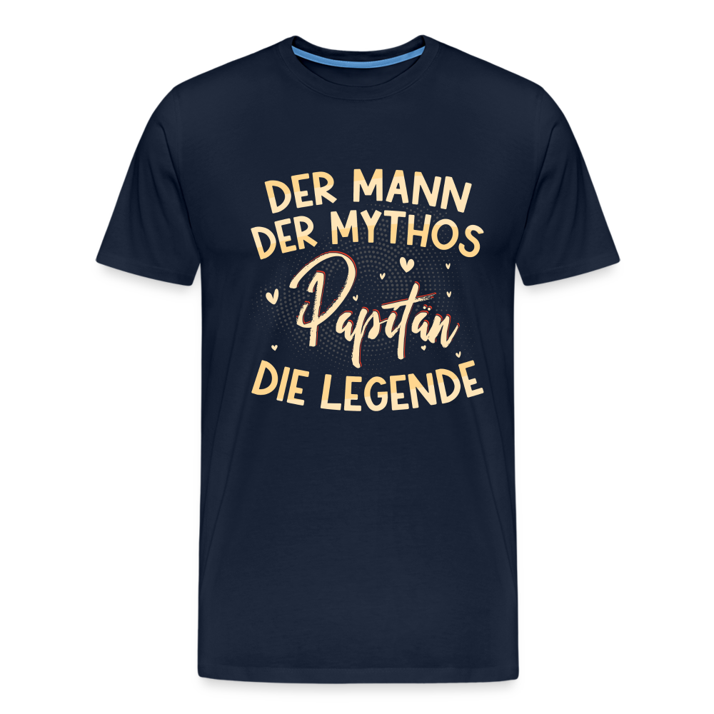 Papitan Legende lustiges Premium T-Shirt Herren - Navy