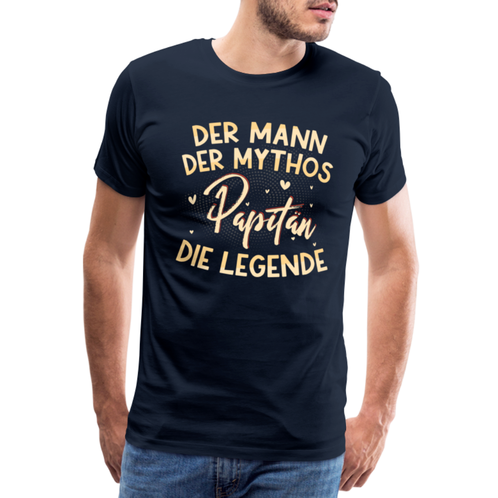 Papitan Legende lustiges Premium T-Shirt Herren - Navy