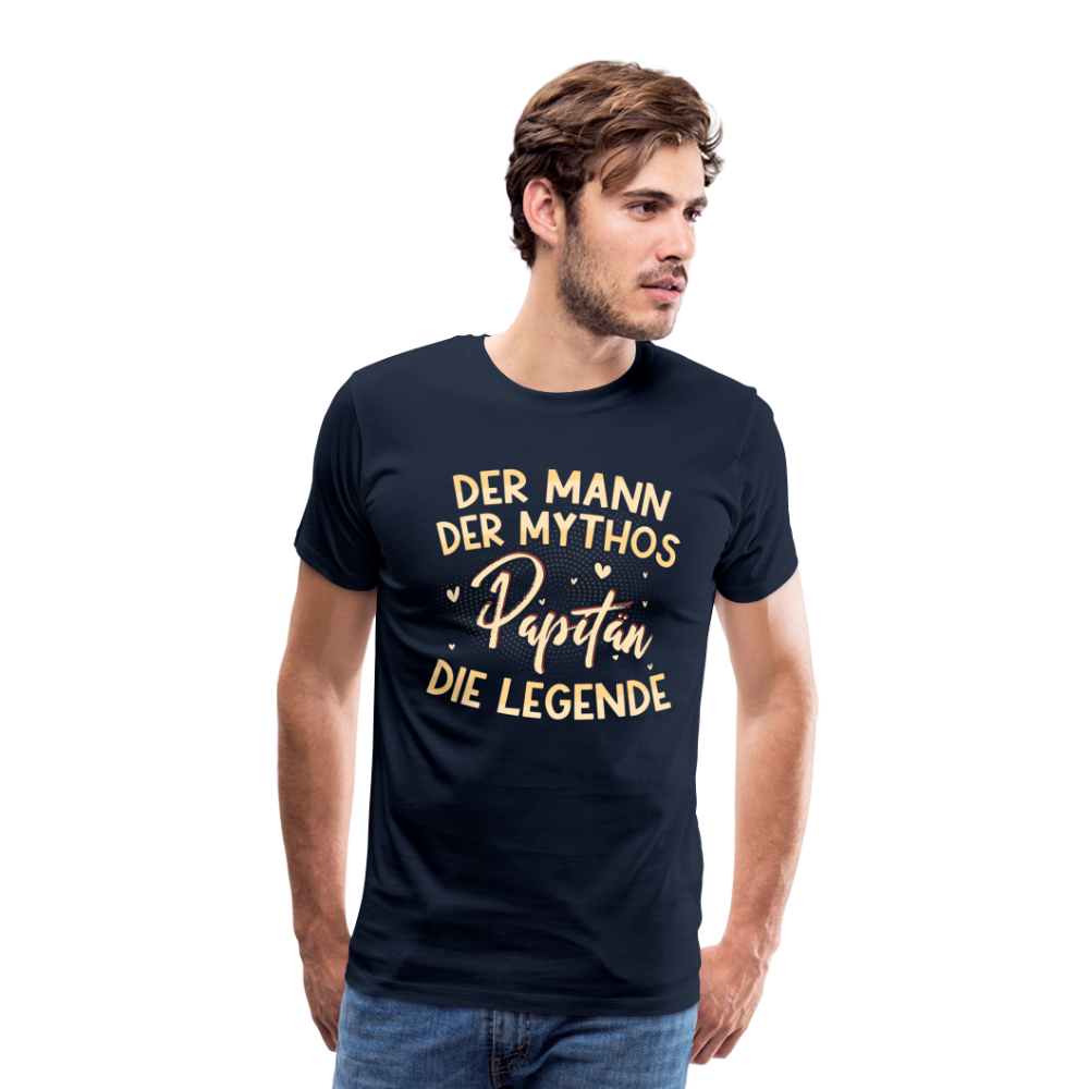 Papitan Legende lustiges Premium T-Shirt Herren - Navy