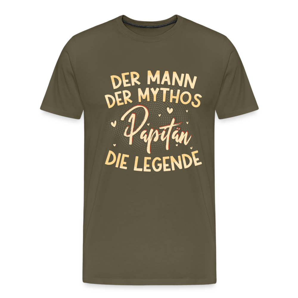 Papitan Legende lustiges Premium T-Shirt Herren - Khaki