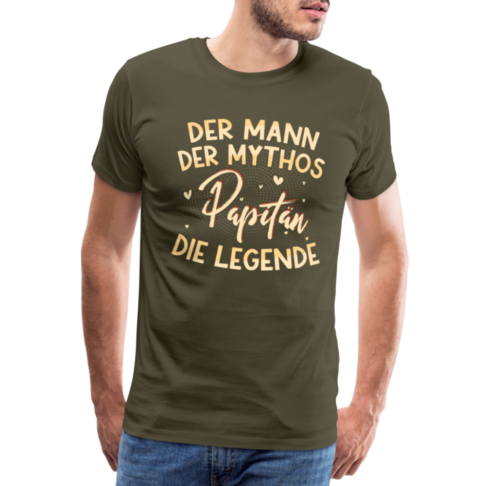 Papitan Legende lustiges Premium T-Shirt Herren - Khaki