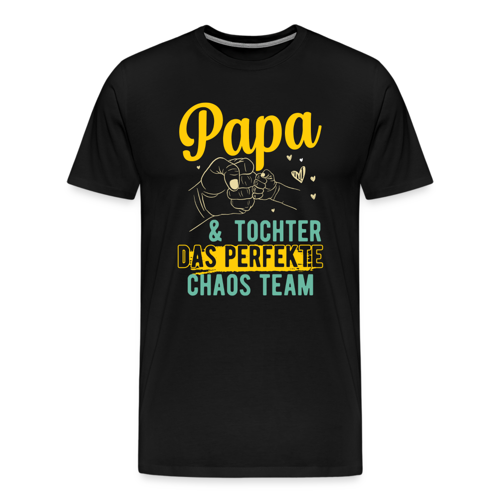 Papa und Tochter lustiges Premium T-Shirt Herren - Schwarz