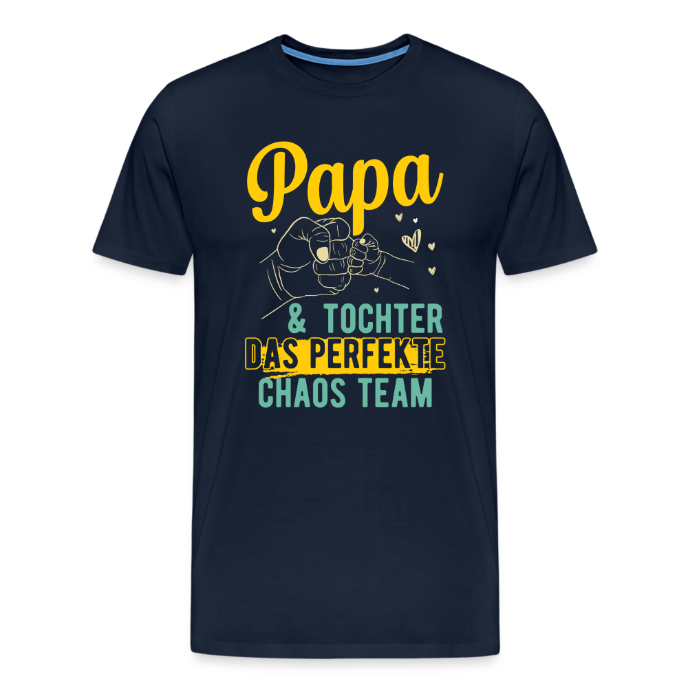 Papa und Tochter lustiges Premium T-Shirt Herren - Navy
