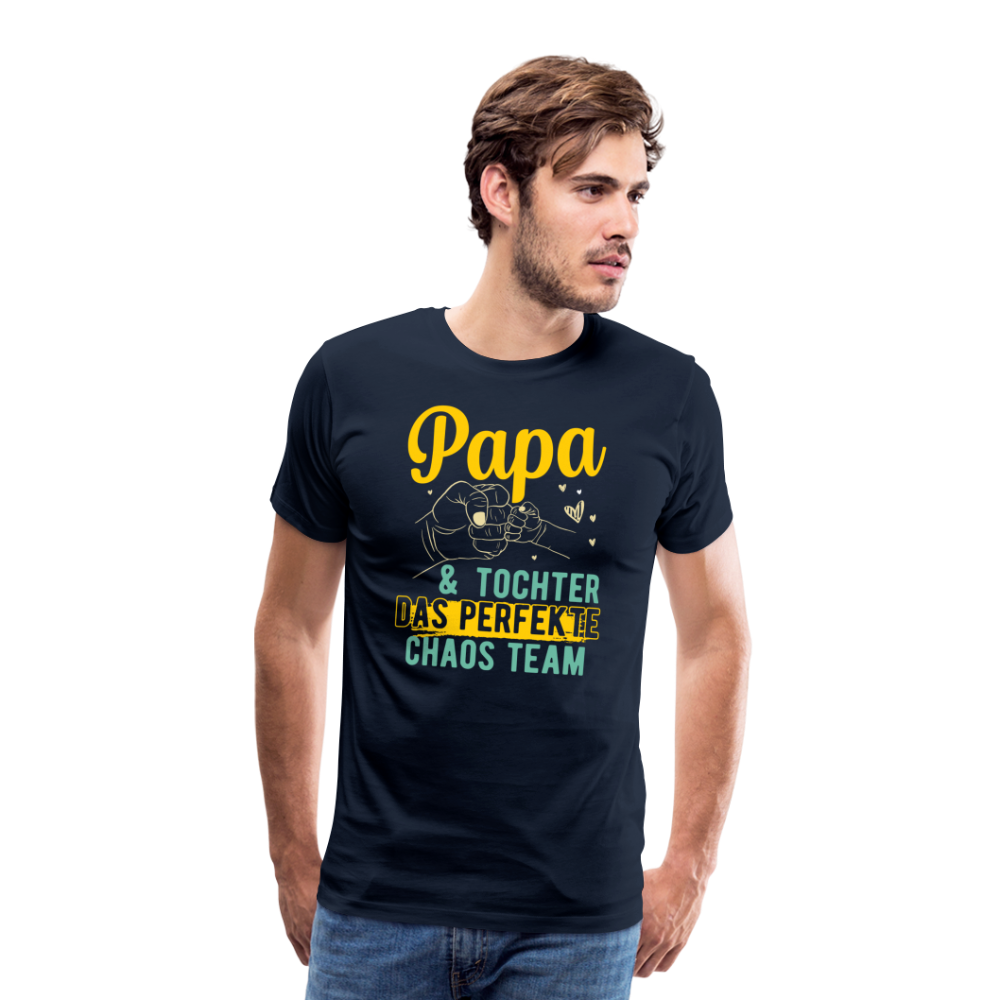 Papa und Tochter lustiges Premium T-Shirt Herren - Navy