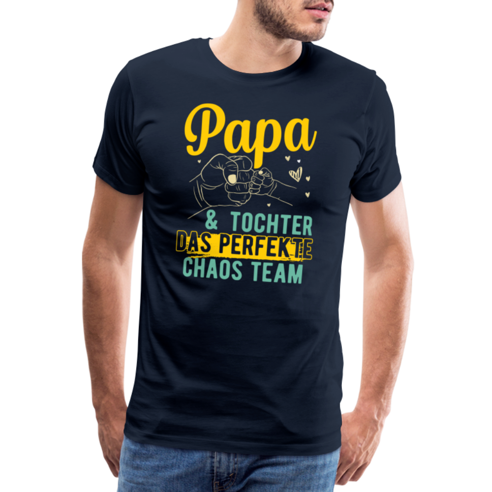 Papa und Tochter lustiges Premium T-Shirt Herren - Navy