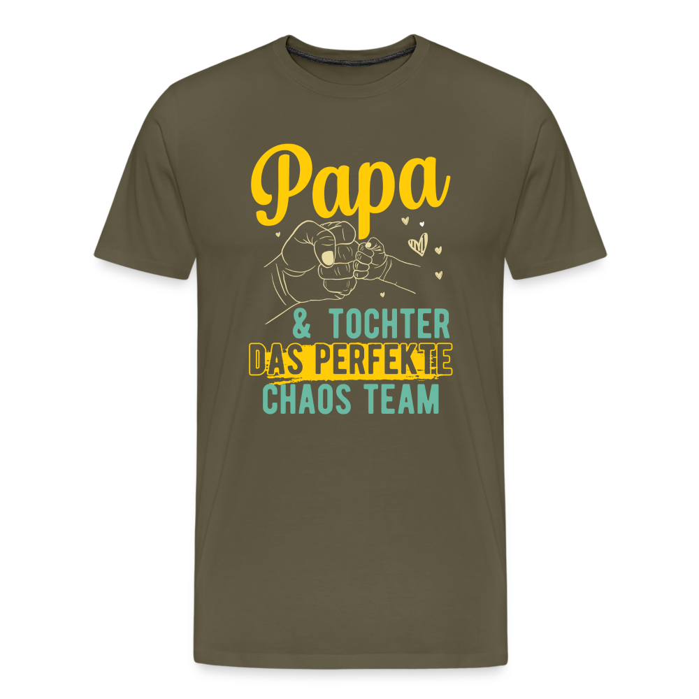 Papa und Tochter lustiges Premium T-Shirt Herren - Khaki