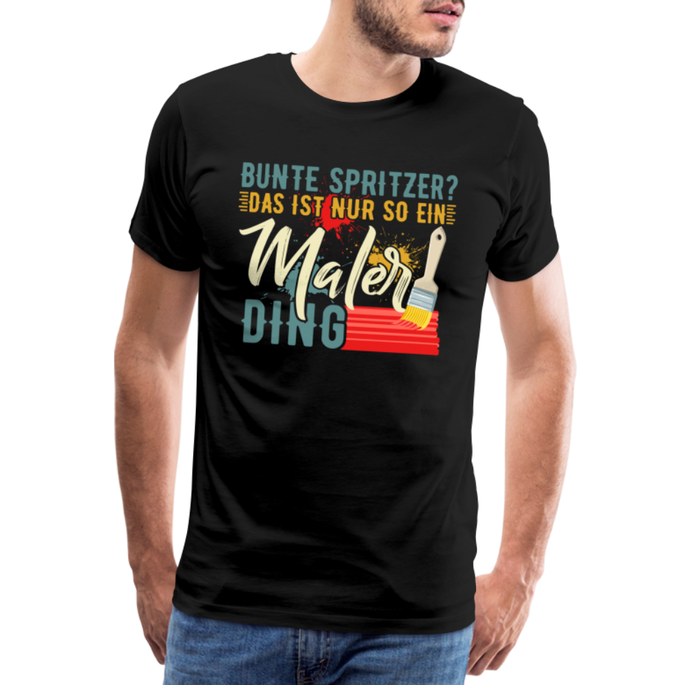 Maler Ding lustiges Premium T-Shirt Herren - Schwarz