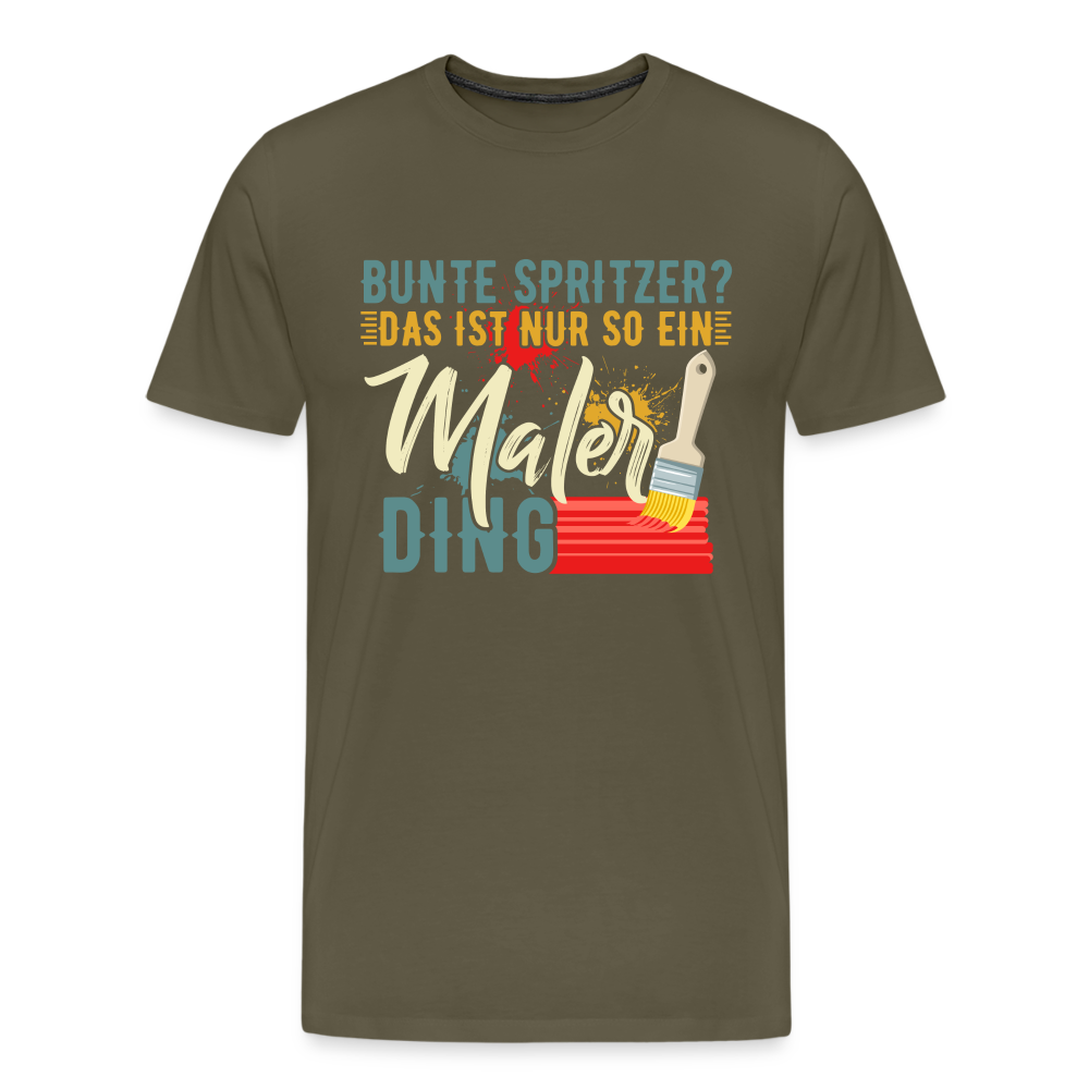 Maler Ding lustiges Premium T-Shirt Herren - Khaki