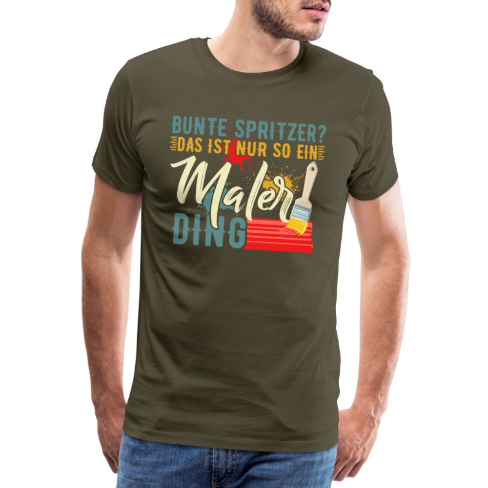 Maler Ding lustiges Premium T-Shirt Herren - Khaki