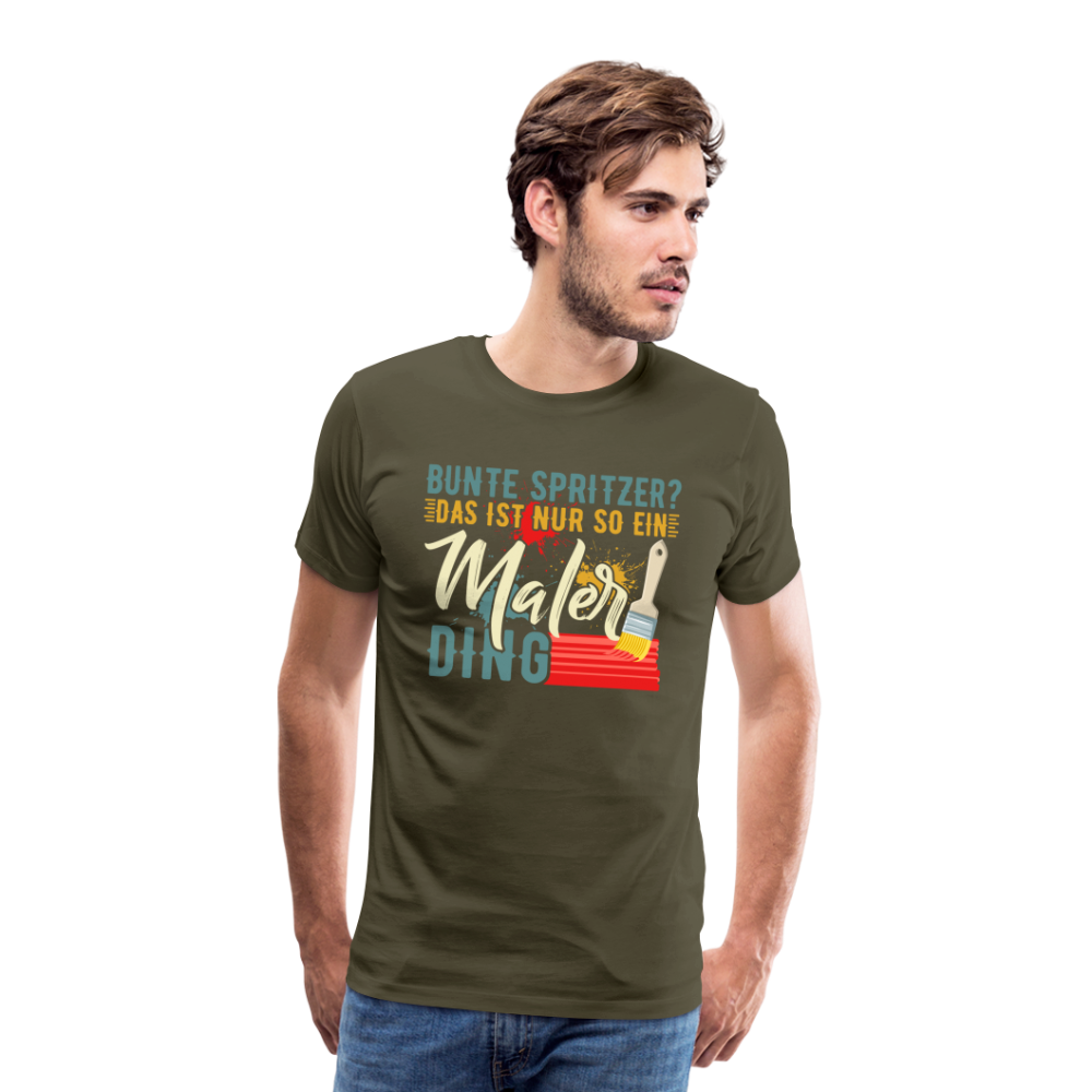 Maler Ding lustiges Premium T-Shirt Herren - Khaki