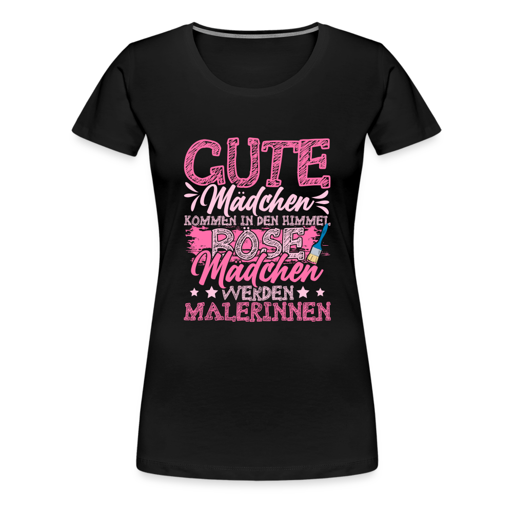 Malerinnen lustiges Premium T-Shirt Damen - Schwarz