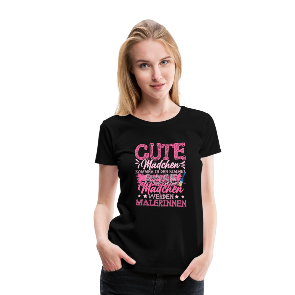 Malerinnen lustiges Premium T-Shirt Damen - Schwarz