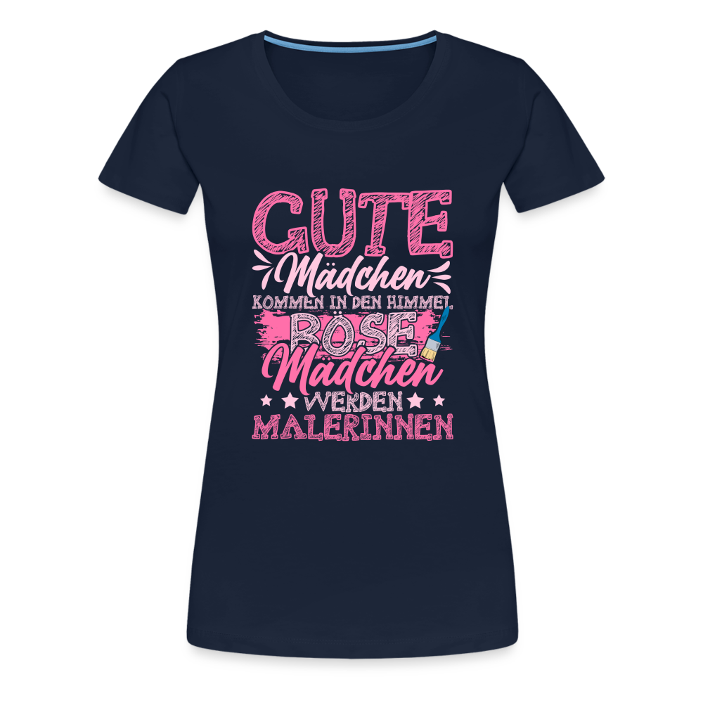 Malerinnen lustiges Premium T-Shirt Damen - Navy