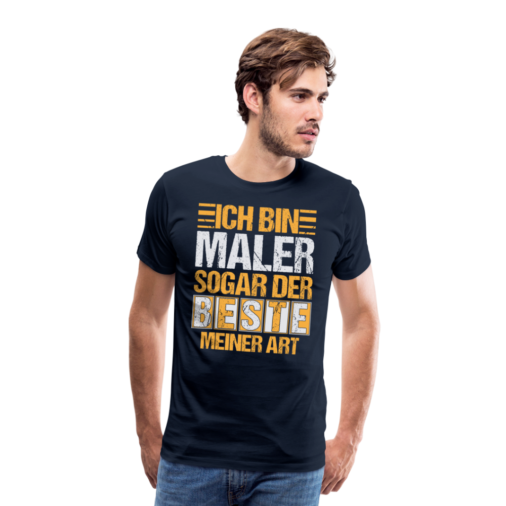 Ich bin Maler lustiges Premium T-Shirt Herren - Navy